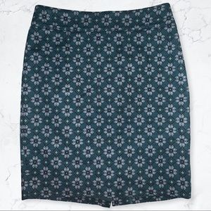 Loft Flower Pattern Pencil Skirt